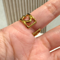Golden Star-Moon Ring