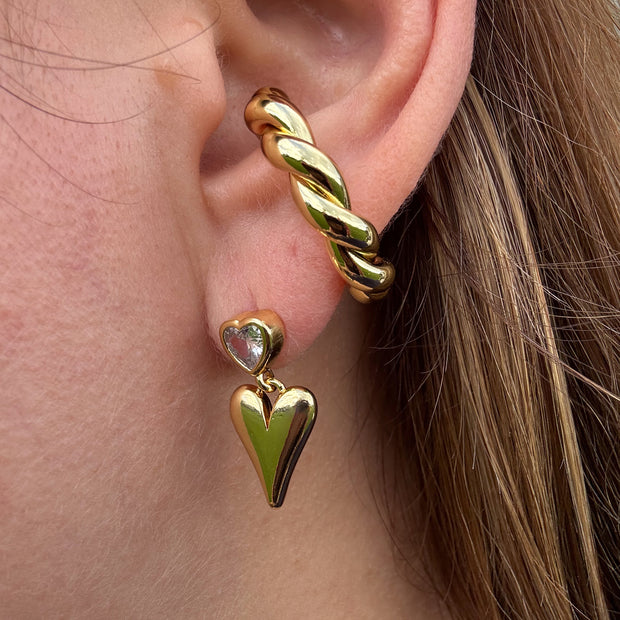 Aretes de Corazones + Ear Cuff