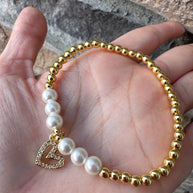 Pulseras Elásticas con Perlas