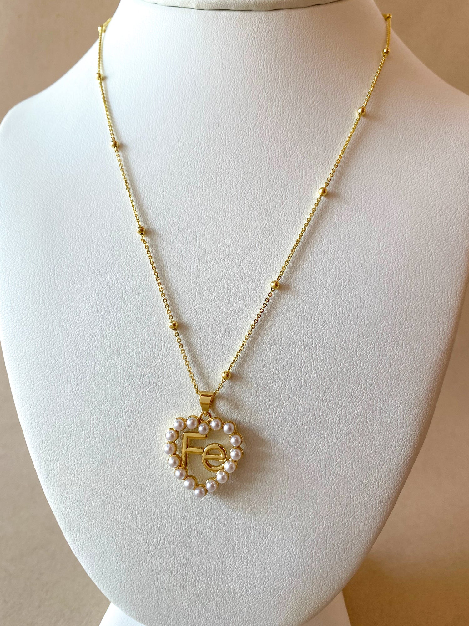 Faith Pearls Heart Shape Necklace