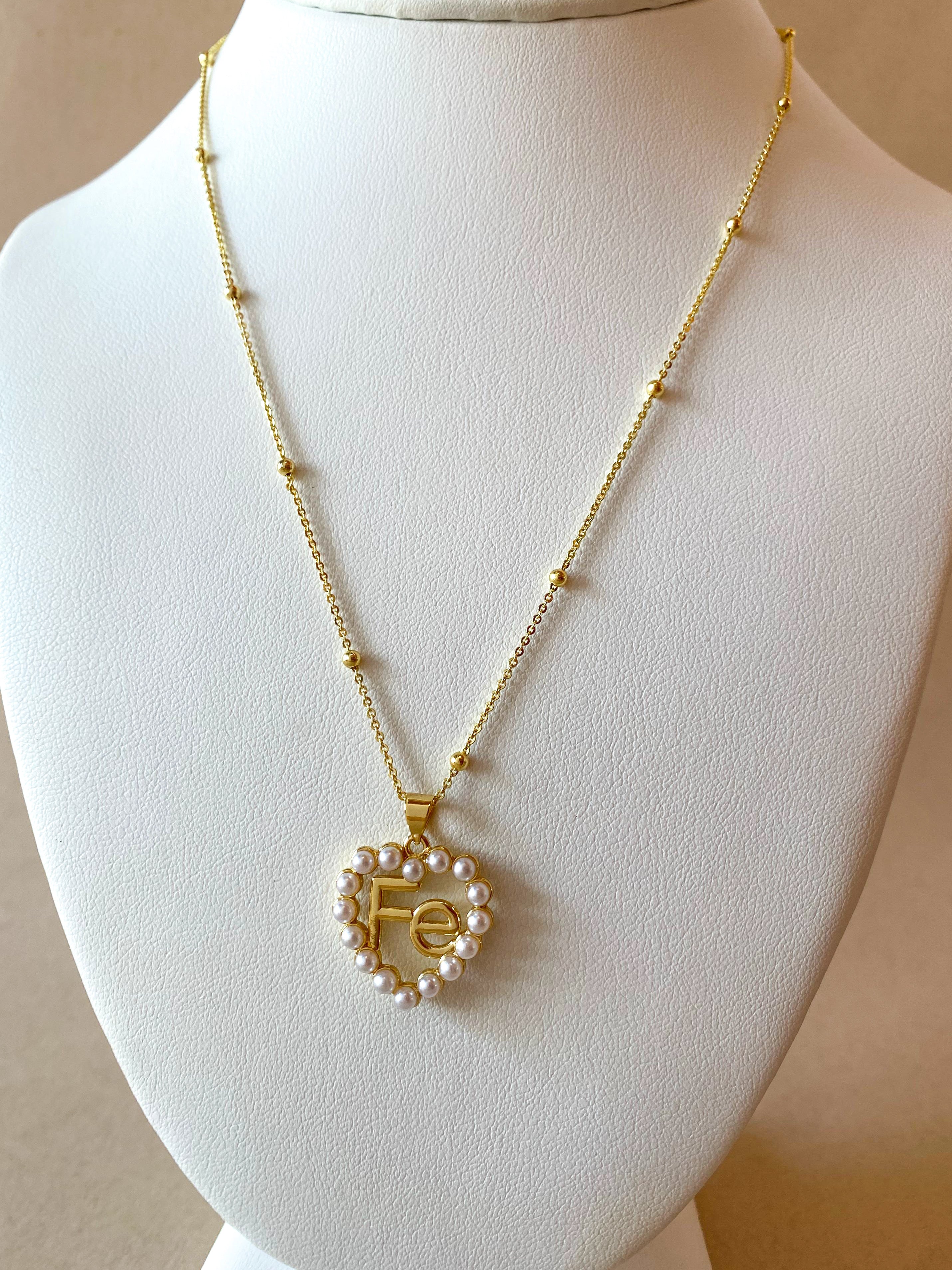 Faith Pearls Heart Shape Necklace