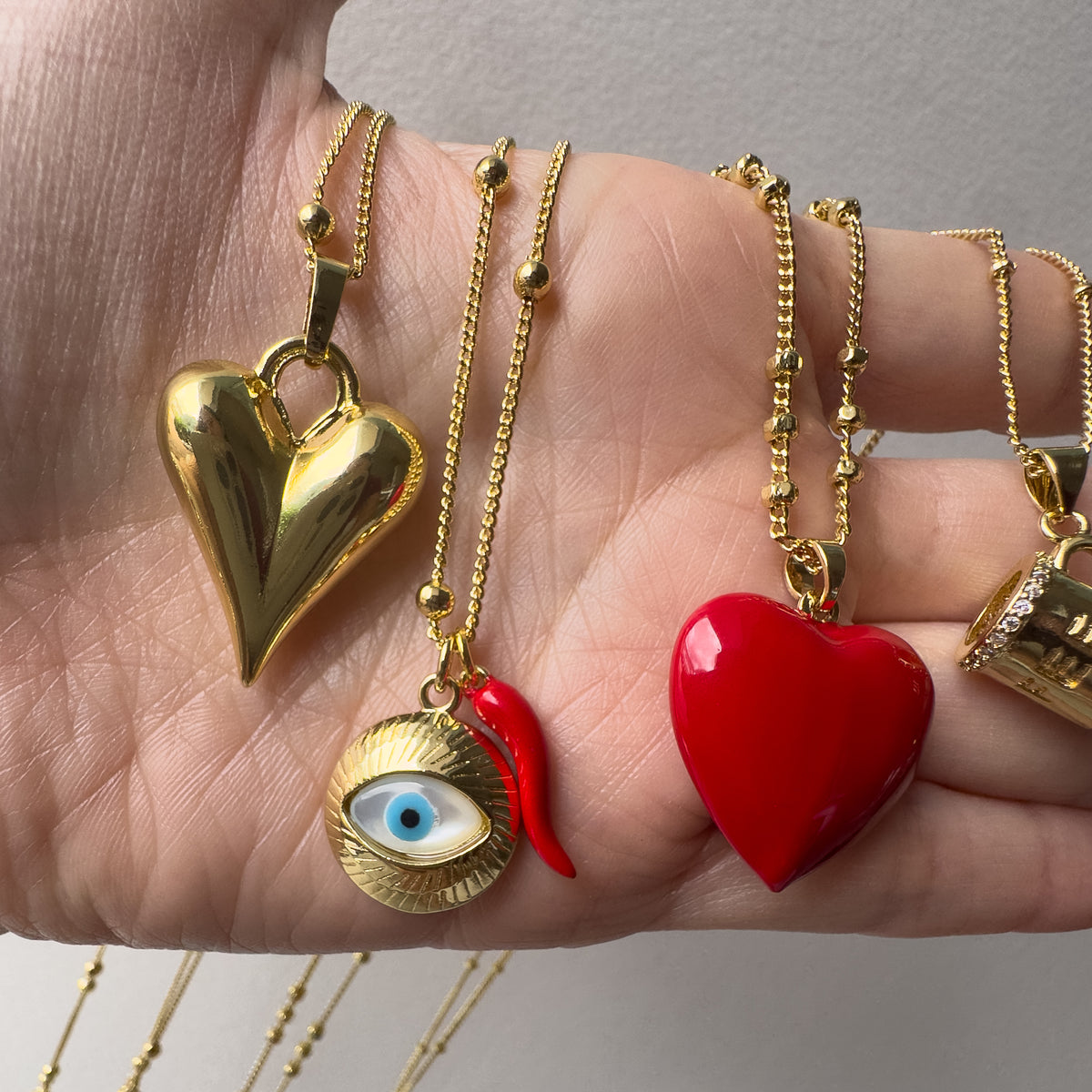 Variety of Individual Golden Style Necklaces