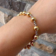 Pulsera Elastica Balines Gold & Silver