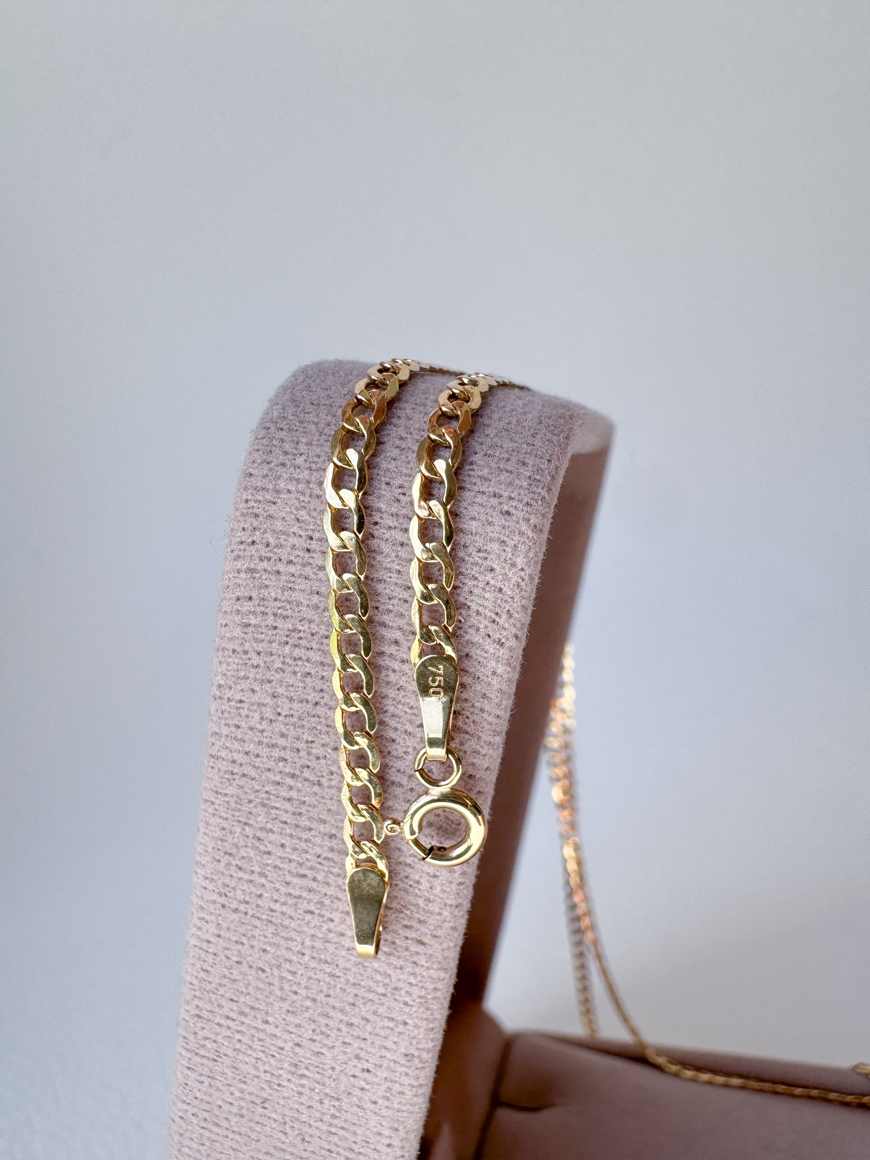 2 in 1 Chain 18k Solid Gold Necklace
