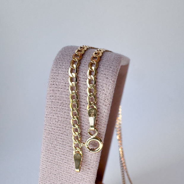 2 in 1 Chain 18k Solid Gold Necklace