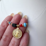 St. Benedict & Our Father Ghost Style Necklace