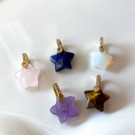 Variety of Stones Stars Shape Charms