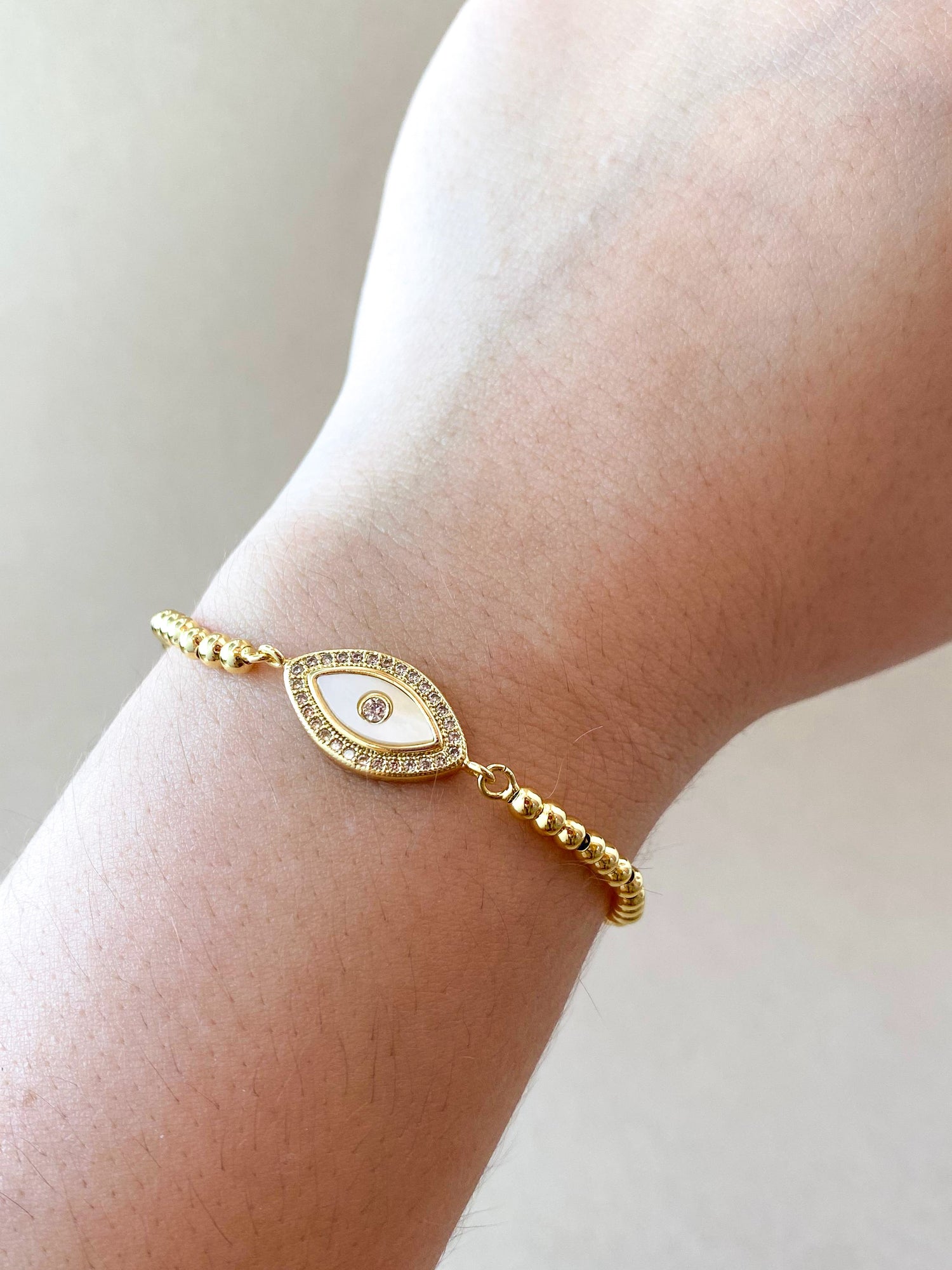 Evil Eye Golden Adjustable Bracelet