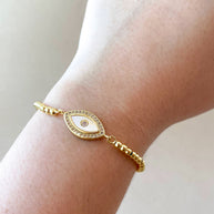 Evil Eye Golden Adjustable Bracelet