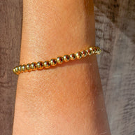 Pulsera Elastica Plain Balines Dorados