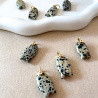 Dalmatian Jasper Stone Fish Charms