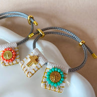 Adjustable Scapular St Benedict Colorful Bracelet