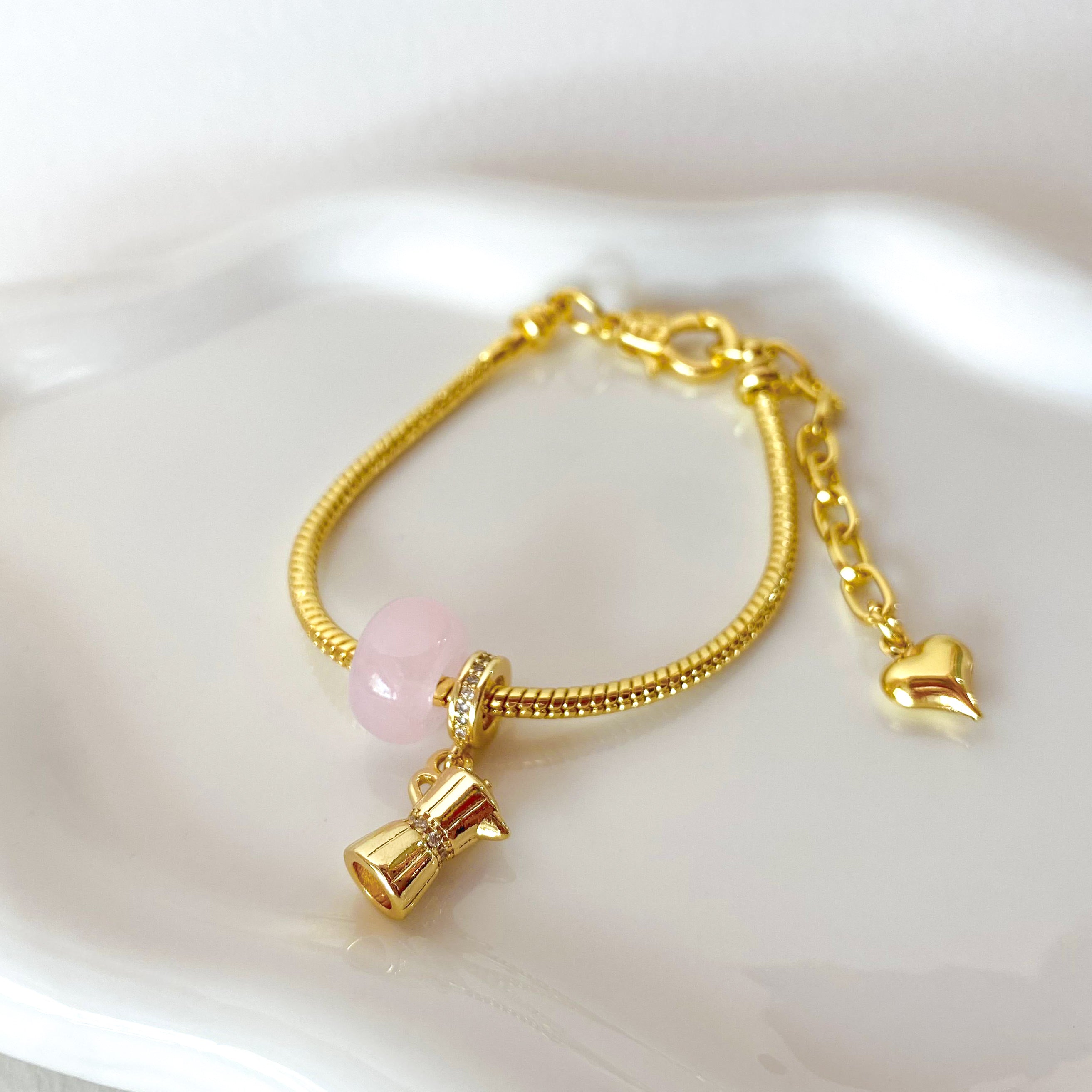 Greca Cup and Pink Turkish Bracelet
