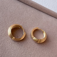 Lineal 18k Solid Gold Hoops