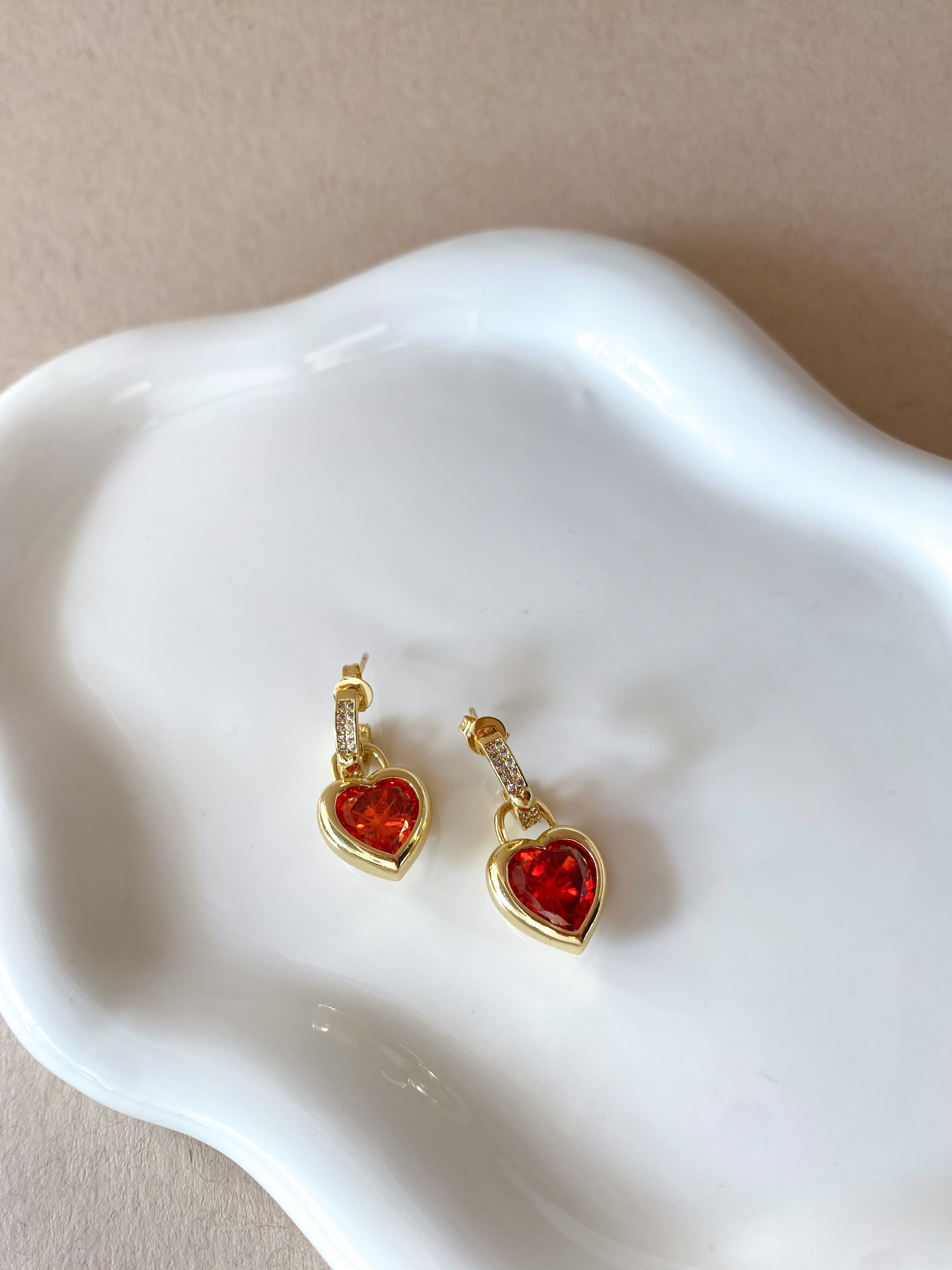 Red Heart Earrings