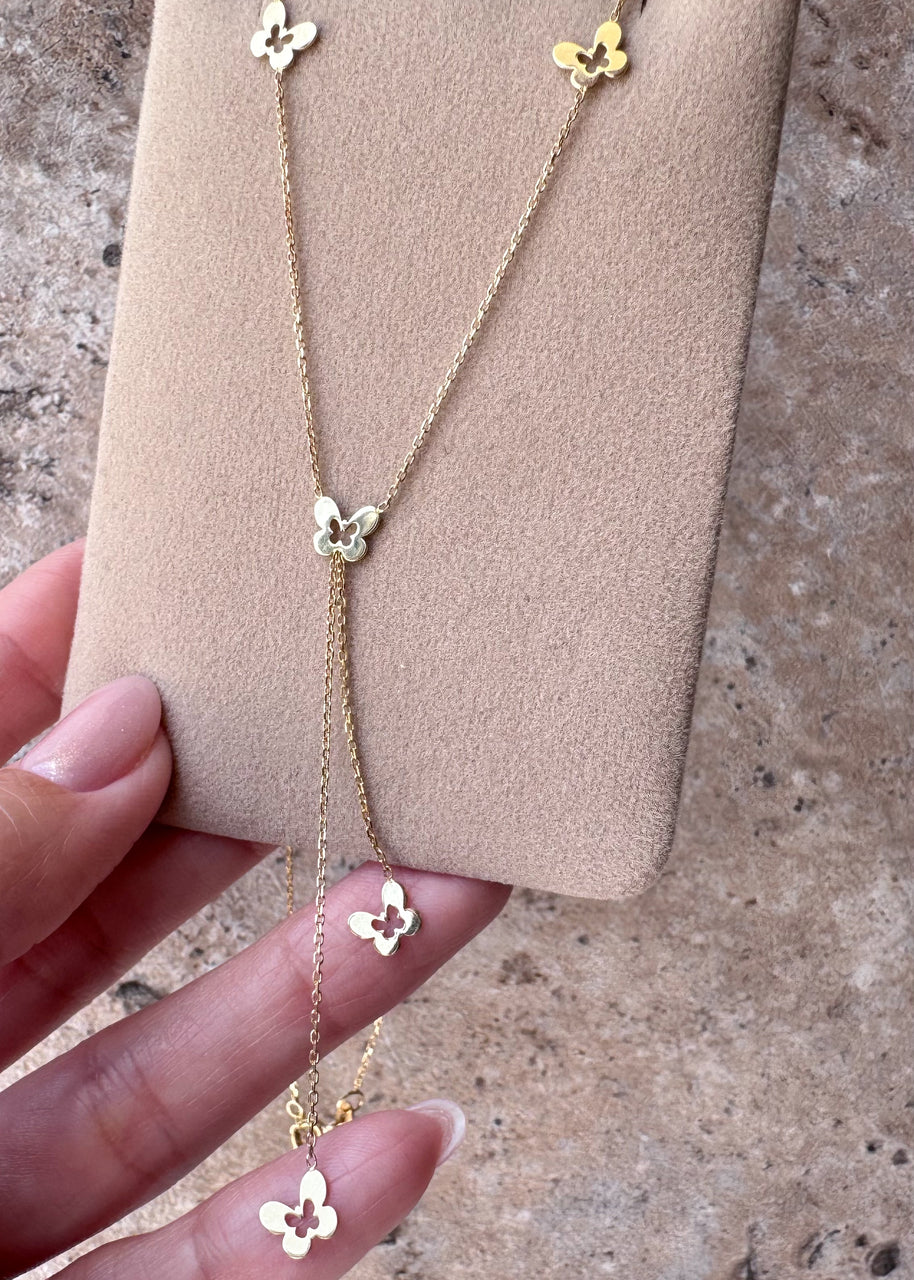 Butterfly Chain 18k Italian Gold Necklace