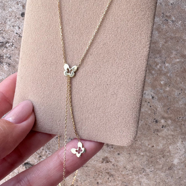 Butterfly Chain 18k Italian Gold Necklace