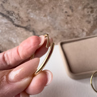 Medium Plain Smooth Hoops 14k Solid Gold Earrings