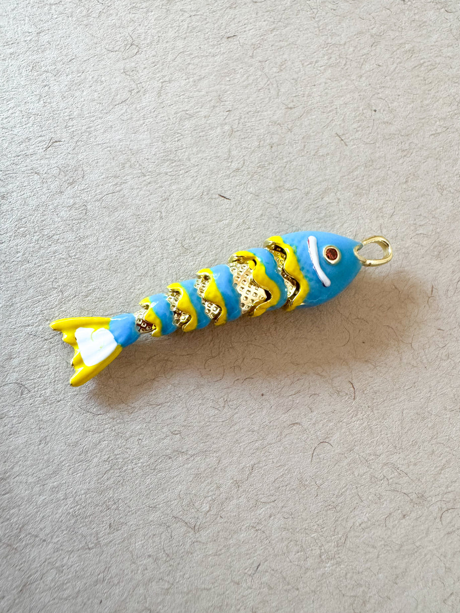 Blue Fishes Charms