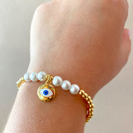 Blue and White Styles of Evil Eye Charms Bracelets