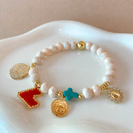 2 Styles of St Benedict, Cross and Faith Charms Bracelets
