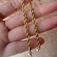 Rope Style 14k Solid Gold Bracelet