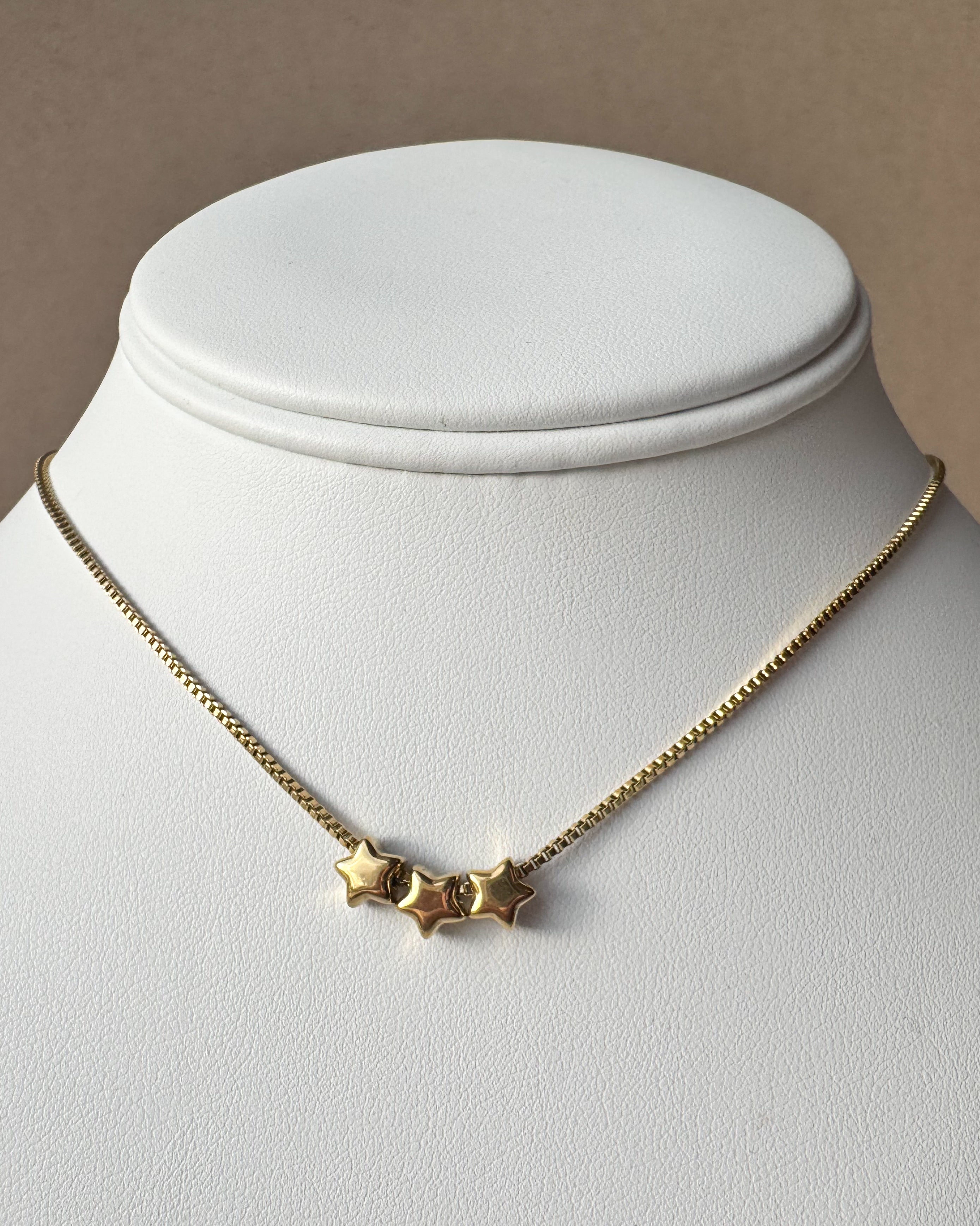 Golden Stars Steel Necklace