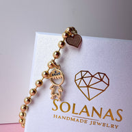 Golden Kids & Heart Bracelet
