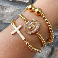 Pulseras Elásticas Dijes Religiosos