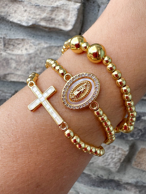 Pulseras Elásticas Dijes Religiosos