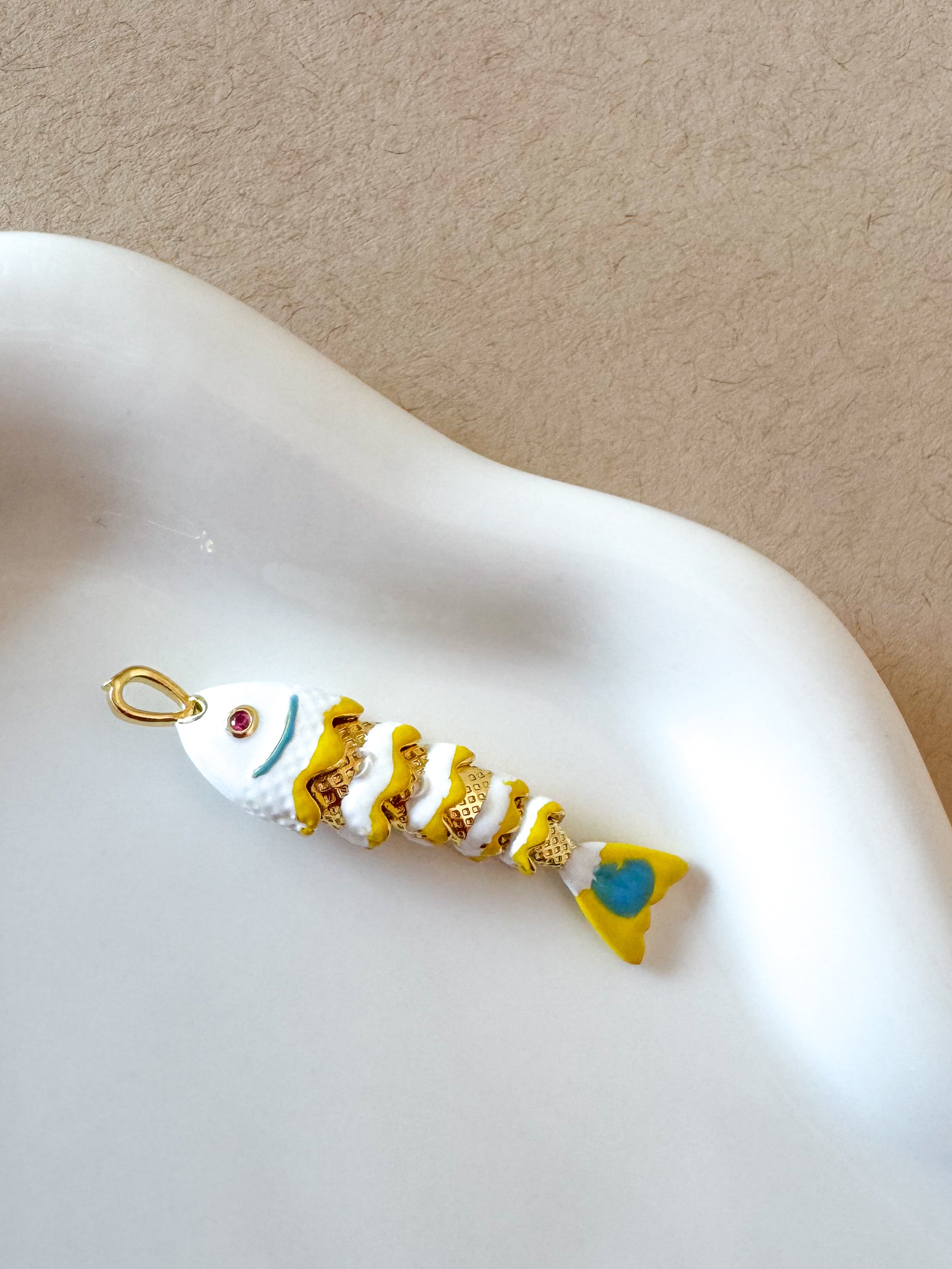 White Fishes Charms