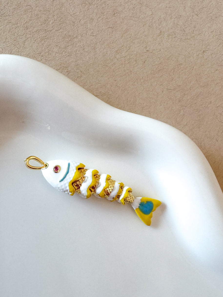 White Fishes Charms