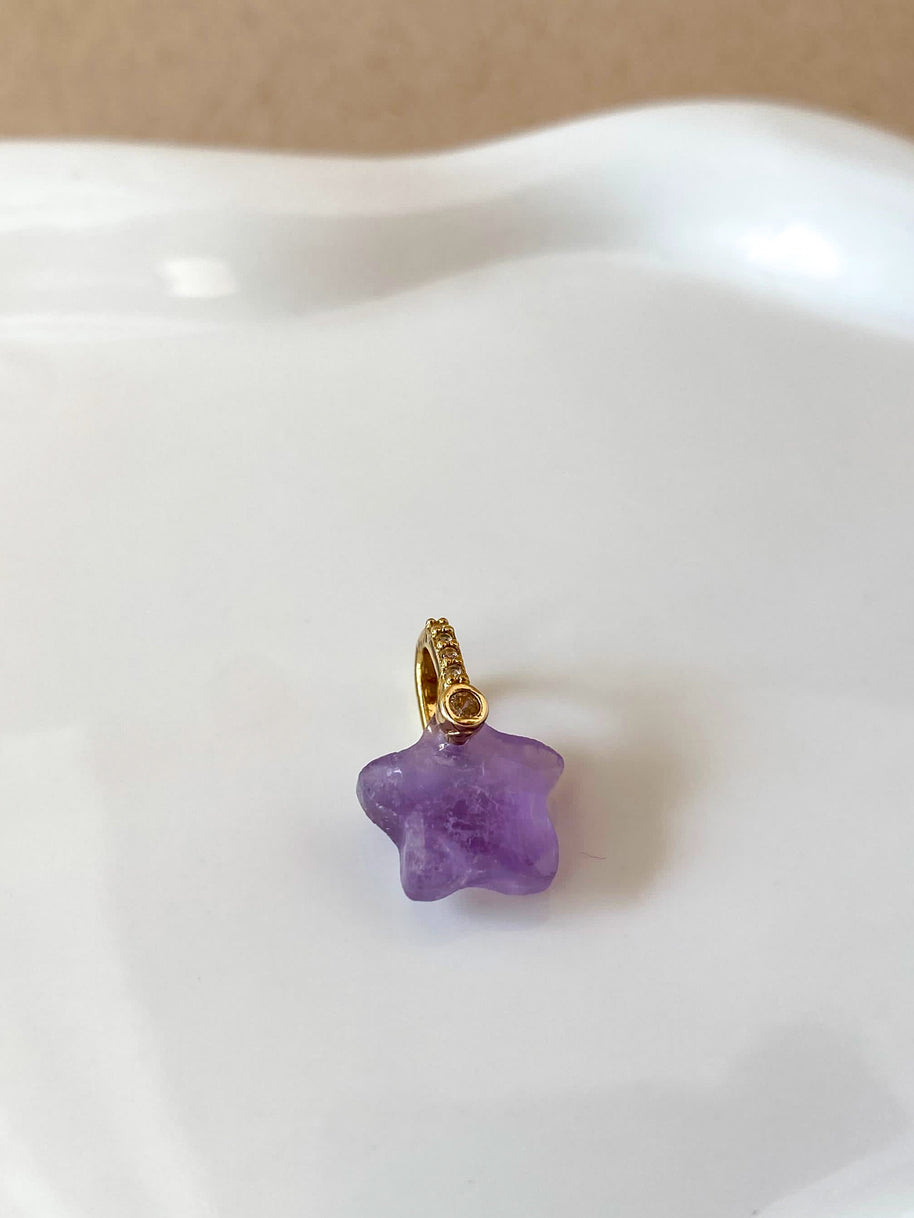 Variety of Stones Stars Shape Charms