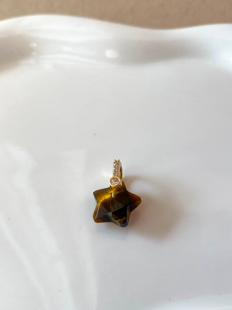Variety of Stones Stars Shape Charms