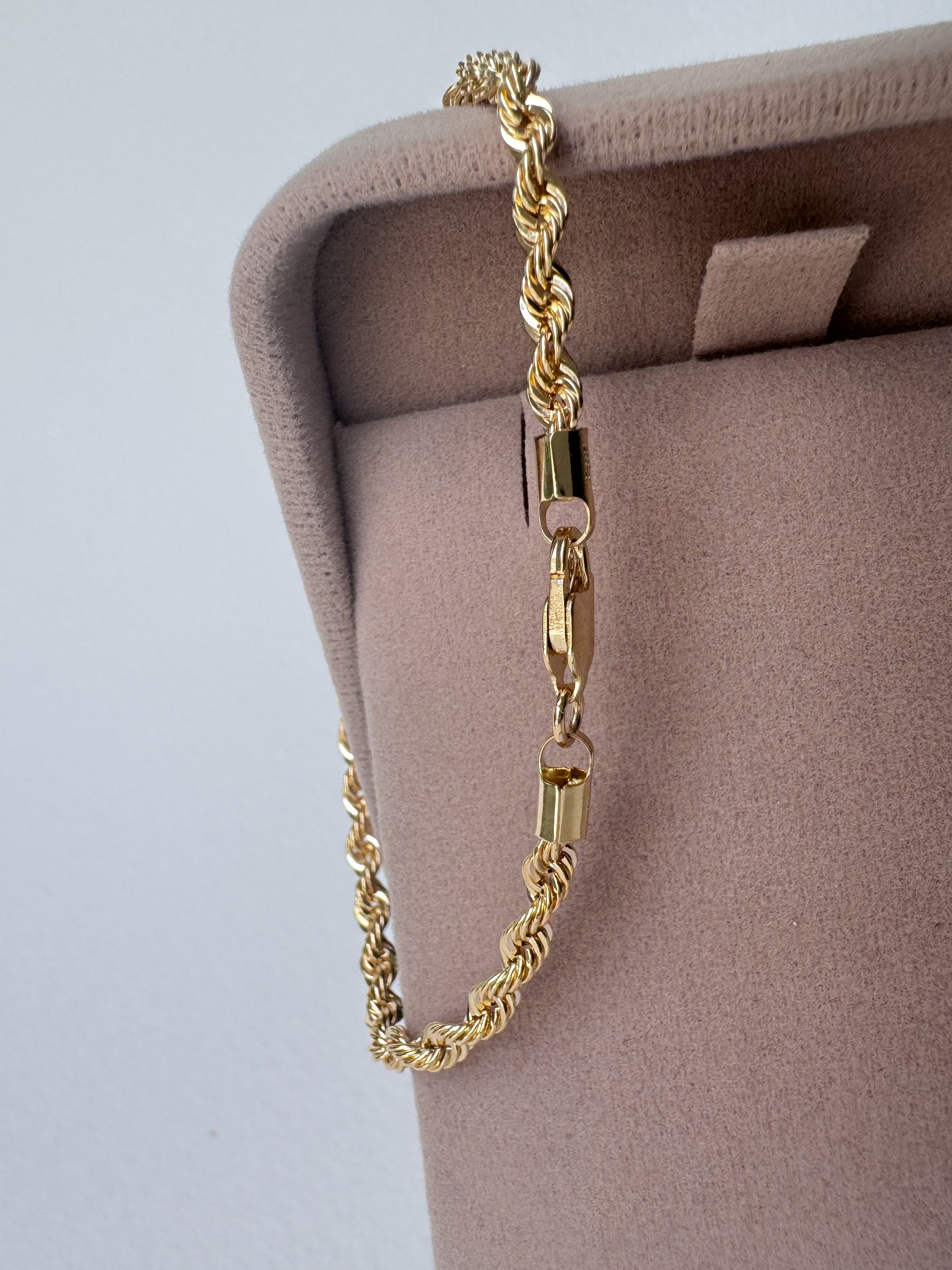 Rope Style 14k Solid Gold Bracelet