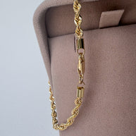 Rope Style 14k Solid Gold Bracelet