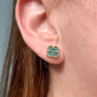 Aretes Topitos Clover de Varios Colores