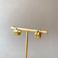 Golden Steel 2 Lines Hoops