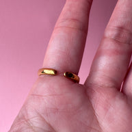 Silver & Gold Square Shape Ring