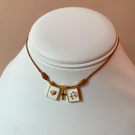 Heart, Cross and Faith Leather Adjustable Necklace
