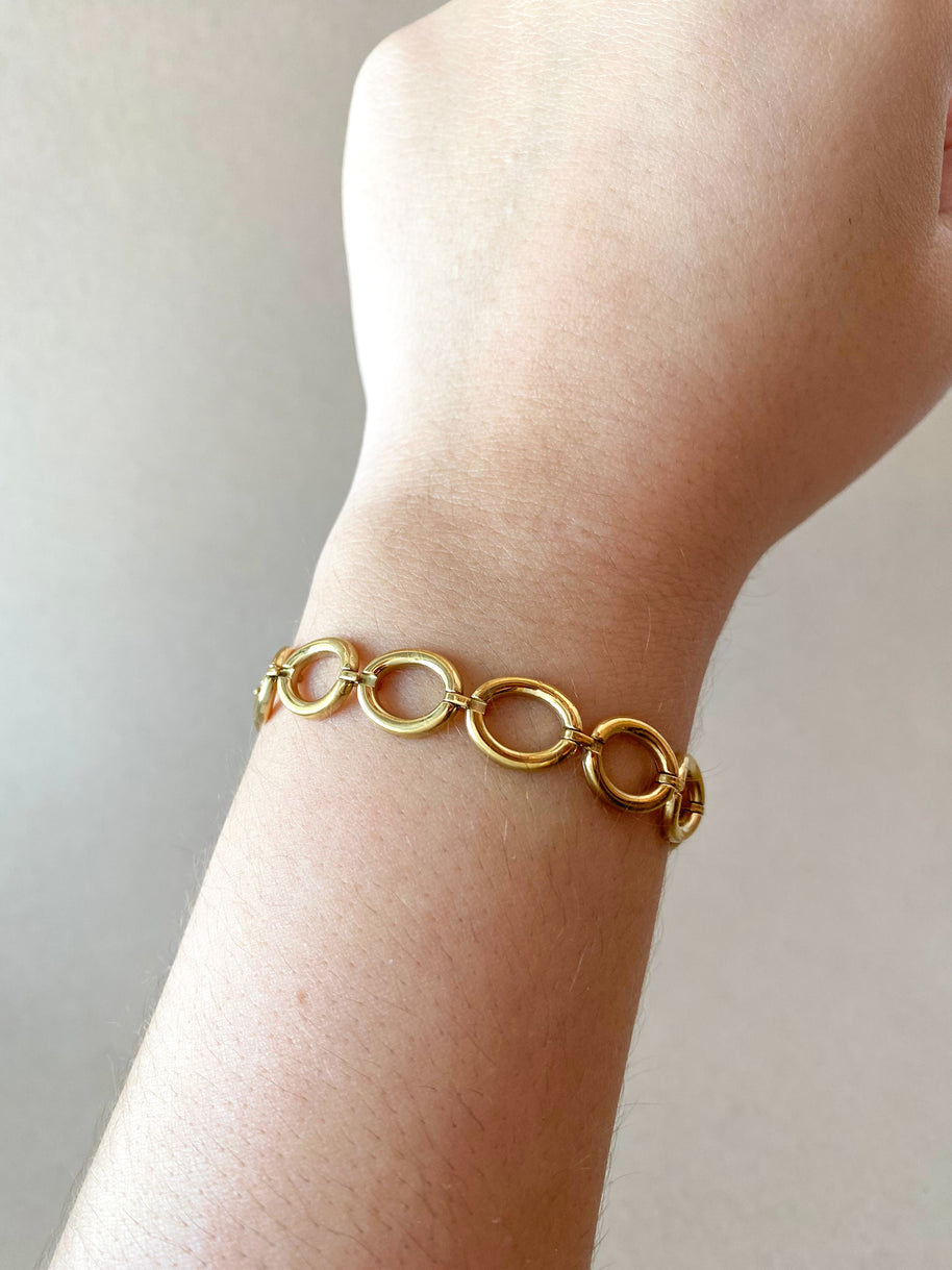 Circular Links Steel Bracelet