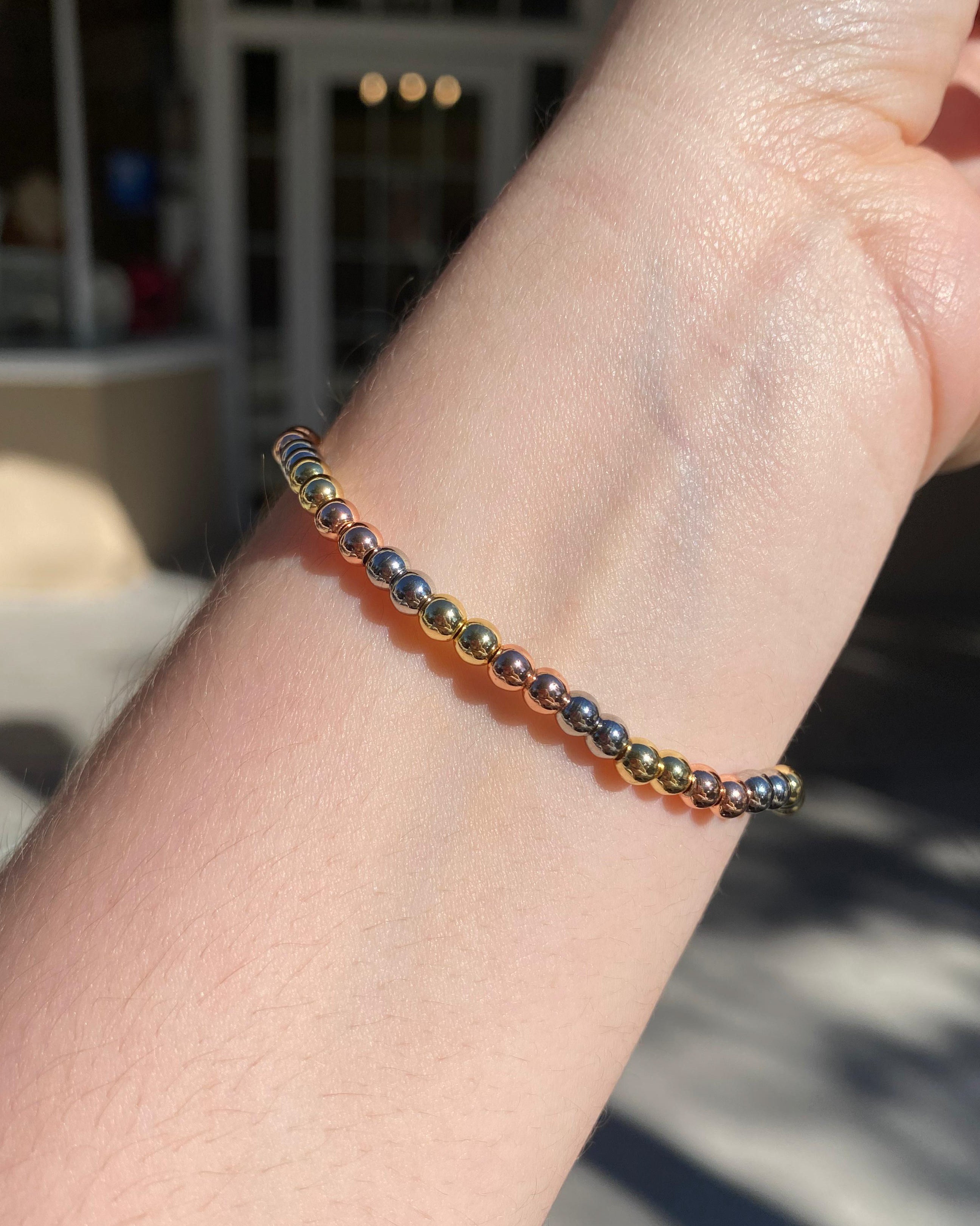 3 Gold Bicycle Bracelet