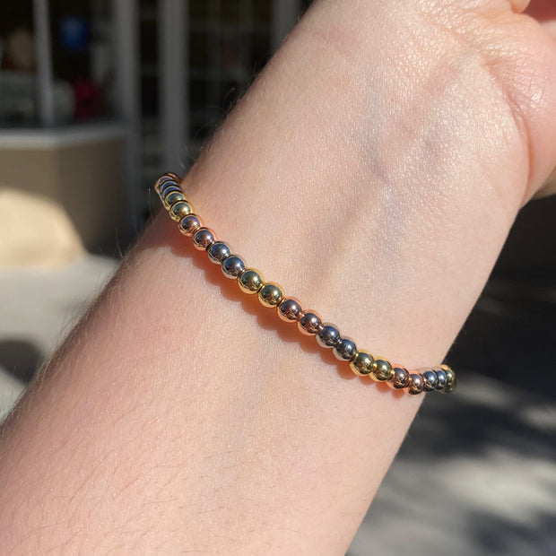 3 Gold Bicycle Bracelet