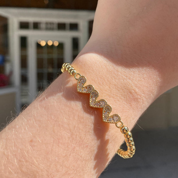 3 Little Hearts Bracelet