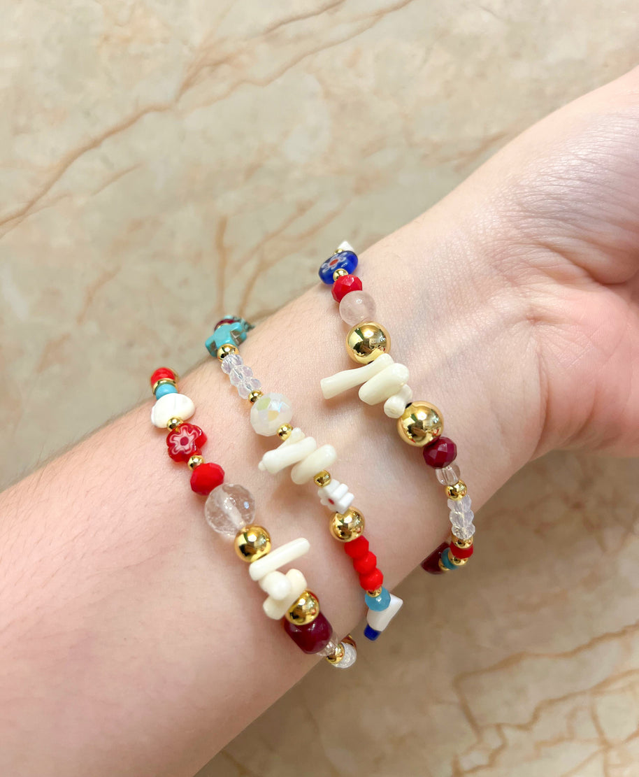 Protection Assorted Charms Elastic Bracelets