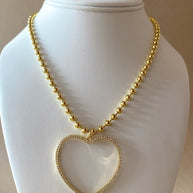 Big Crystals Heart Shape Necklace