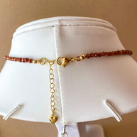 Brown Little Shiny Crystals Pearl & Golden Necklaces