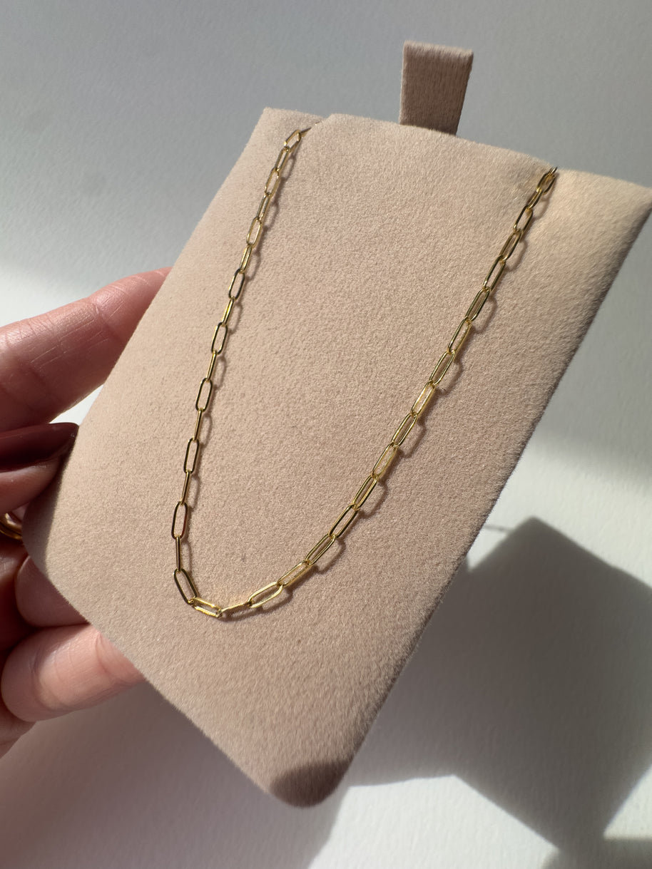 Paperclip 18K Gold Chain