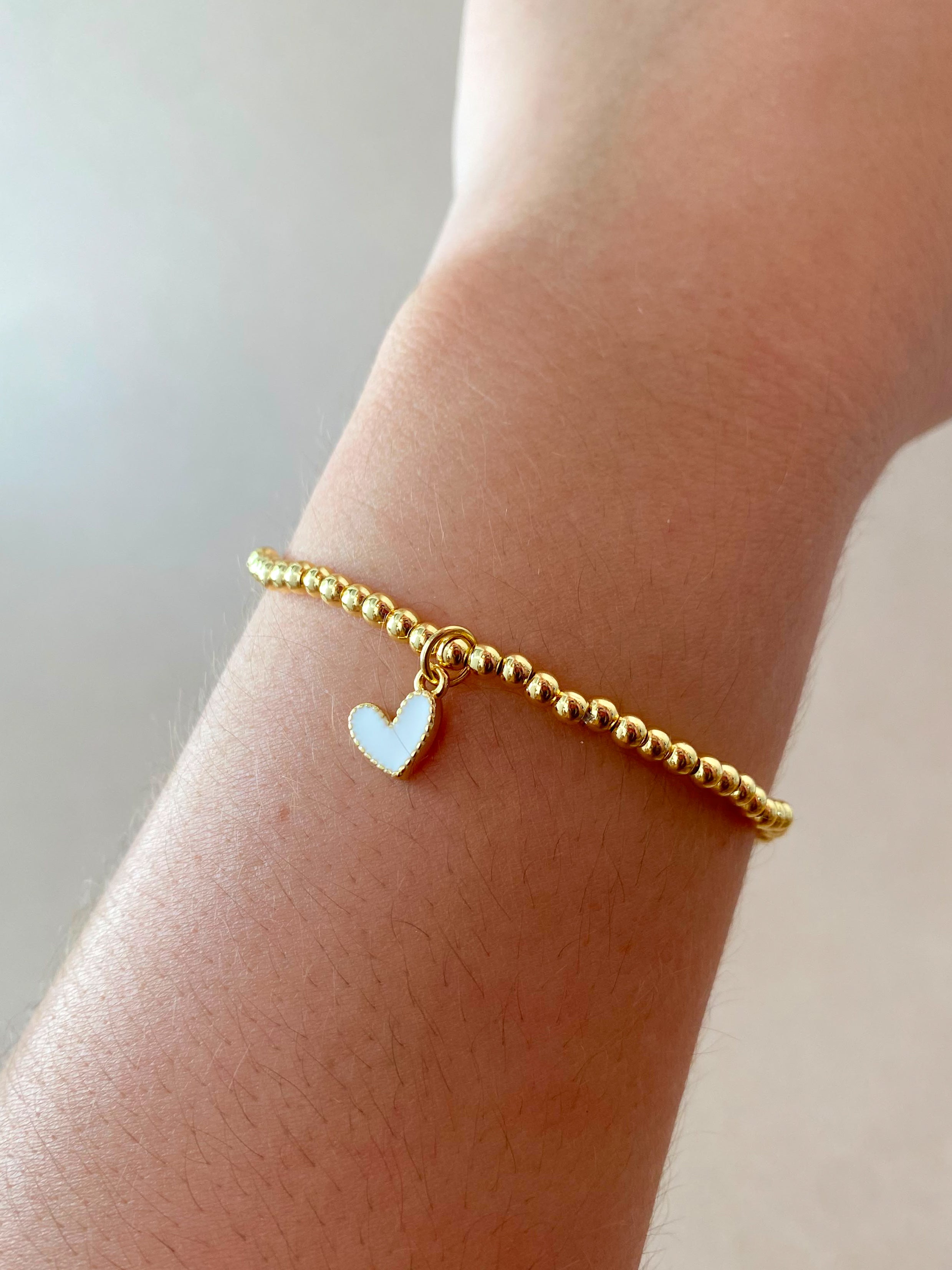 Star, White Heart and Faith Charms Elastics Bracelets