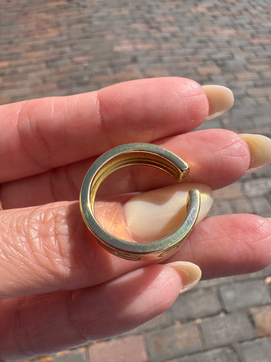 Golden Screw Style Ring